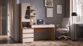 ПИФАГОР Стол компьютерный (дуб вотан/кашемир) в Асбесте - asbest.mebel24.online | фото