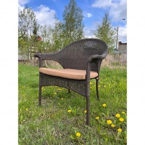 Плетеное кресло LV-140B-Brown с подушкой в комплекте в Асбесте - asbest.mebel24.online | фото
