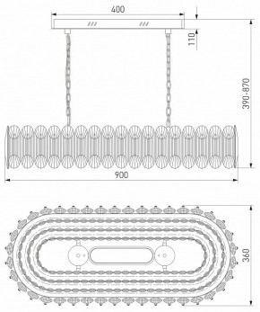 Подвесная люстра Bogate-s Chaleur 423/1 в Асбесте - asbest.mebel24.online | фото 5