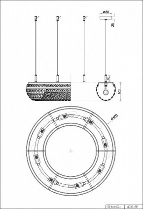 Подвесная люстра Favourite Monilibus 4015-8P в Асбесте - asbest.mebel24.online | фото 5