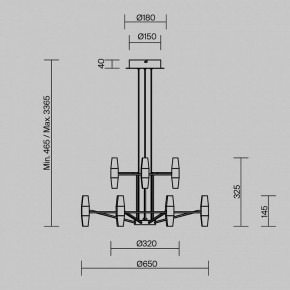 Подвесная люстра Maytoni Arana MOD401PL-L72BS3K в Асбесте - asbest.mebel24.online | фото 5