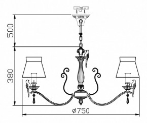 Подвесная люстра Maytoni Bird ARM013-08-W в Асбесте - asbest.mebel24.online | фото 5