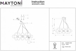 Подвесная люстра Maytoni Dallas MOD545PL-25BS в Асбесте - asbest.mebel24.online | фото 3