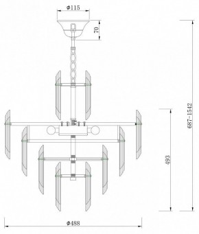 Подвесная люстра Maytoni Flare DIA200PL-06G в Асбесте - asbest.mebel24.online | фото 7