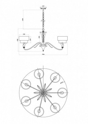 Подвесная люстра Maytoni Lillian H311-07-G в Асбесте - asbest.mebel24.online | фото 6