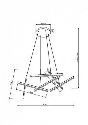 Подвесная люстра Maytoni Line MOD016PL-L80GK в Асбесте - asbest.mebel24.online | фото 4