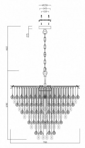 Подвесная люстра Maytoni Linn MOD091PL-09G в Асбесте - asbest.mebel24.online | фото 4