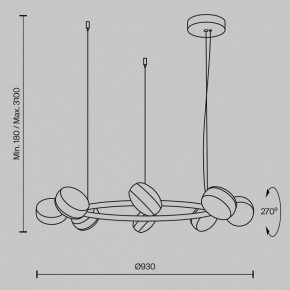 Подвесная люстра Maytoni Mind MOD299PL-L80BC3K в Асбесте - asbest.mebel24.online | фото 4