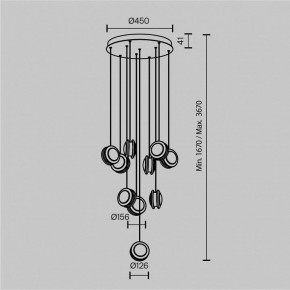 Подвесная люстра Maytoni Pharao MOD361PL-L41BS3K в Асбесте - asbest.mebel24.online | фото 4