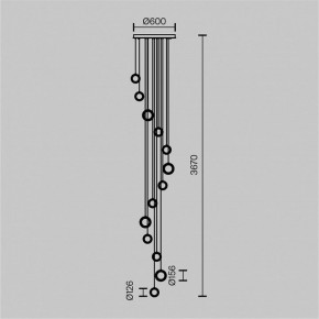 Подвесная люстра Maytoni Pharao MOD361PL-L58BS3K в Асбесте - asbest.mebel24.online | фото 4