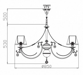 Подвесная люстра Maytoni Soffia RC093-PL-08-R в Асбесте - asbest.mebel24.online | фото 5