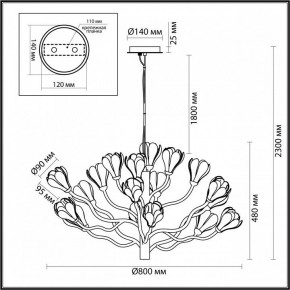 Подвесная люстра Odeon Light Gardi 5090/18 в Асбесте - asbest.mebel24.online | фото 6