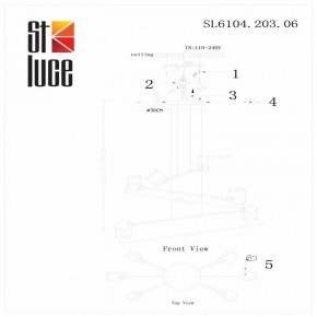 Подвесная люстра ST-Luce Montecelio SL6104.203.06 в Асбесте - asbest.mebel24.online | фото 4