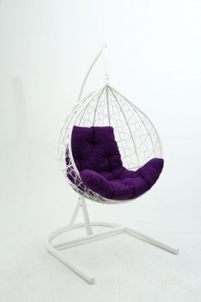 Подвесное кресло Бароло (белый/фиолетовый) в Асбесте - asbest.mebel24.online | фото