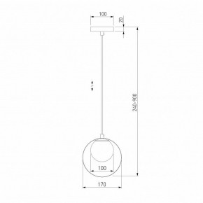 Подвесной светильник Eurosvet Dublin 50205/1 черный/бронза в Асбесте - asbest.mebel24.online | фото 3