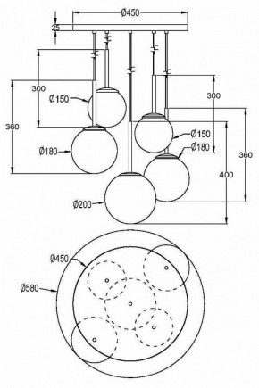 Подвесной светильник Maytoni Basic form MOD321PL-05G1 в Асбесте - asbest.mebel24.online | фото 4