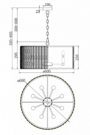 Подвесной светильник Maytoni Facet MOD094PL-08G в Асбесте - asbest.mebel24.online | фото 3