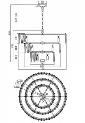 Подвесной светильник Maytoni Puntes MOD043PL-18CH в Асбесте - asbest.mebel24.online | фото 4