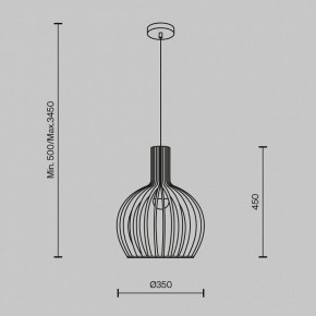 Подвесной светильник Maytoni Roots MOD194PL-01W в Асбесте - asbest.mebel24.online | фото 3