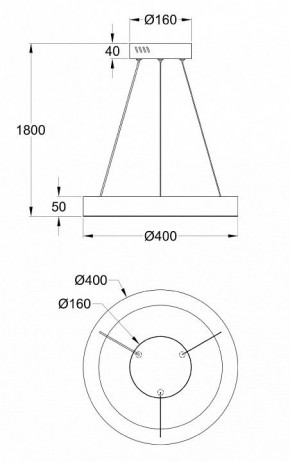 Подвесной светильник Maytoni Saturno MOD415PL-L36BS4K в Асбесте - asbest.mebel24.online | фото 4