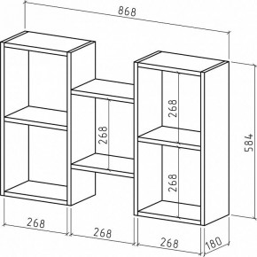 Полка книжная Флэш-10 в Асбесте - asbest.mebel24.online | фото 2