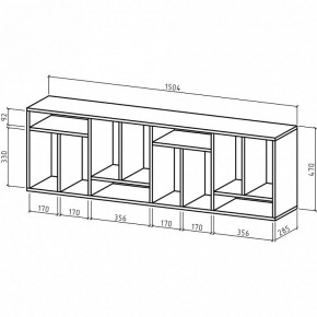 Полка книжная Офис-3 в Асбесте - asbest.mebel24.online | фото 2