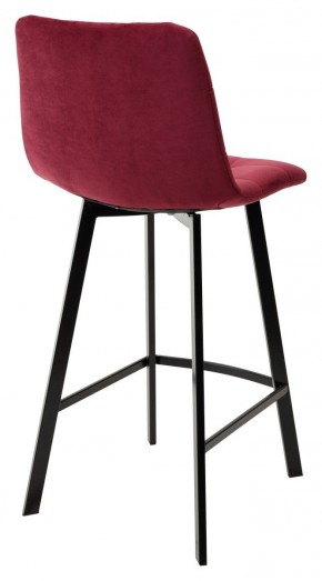 Полубарный стул CHILLI-QB SQUARE винный #16, велюр / черный каркас (H=66cm) М-City в Асбесте - asbest.mebel24.online | фото 6