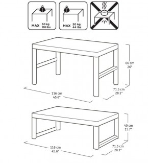 Раскладной стол Лион с регулируемой высотой столешницы (Lyon rattan table) графит (h400/650) в Асбесте - asbest.mebel24.online | фото 4