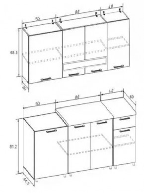 РИО-2 ЛДСП Кухонный гарнитур 1,7 м в Асбесте - asbest.mebel24.online | фото 7