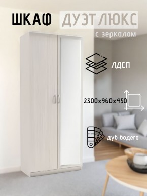 Шкаф 2-х створчатый Дуэт Люкс с зеркалом в Асбесте - asbest.mebel24.online | фото 5
