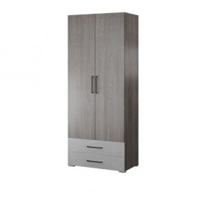 Шкаф 2-хств. Теана ясень анкор темный/МДФ мрамор лайт в Асбесте - asbest.mebel24.online | фото 1