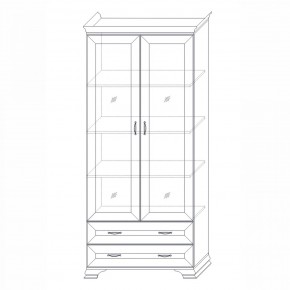 Шкаф (2 стеклодвери) Сиена в Асбесте - asbest.mebel24.online | фото 3