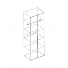 Шкаф 2-ств. с полками "Лео" 700 в Асбесте - asbest.mebel24.online | фото 2