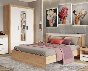 Шкаф 3-х створчатый Адель дуб крафт золотой/белый в Асбесте - asbest.mebel24.online | фото 3