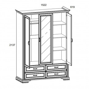 Шкаф 3D4S Z, MONAKO, цвет Сосна винтаж в Асбесте - asbest.mebel24.online | фото 1