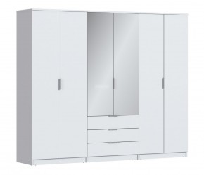 Шкаф 6-ти дверный Николь СБ-2593/1 (Белый) в Асбесте - asbest.mebel24.online | фото