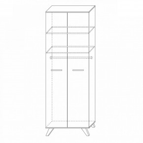Шкаф 800 высокий Вега Скандинавия в Асбесте - asbest.mebel24.online | фото 5