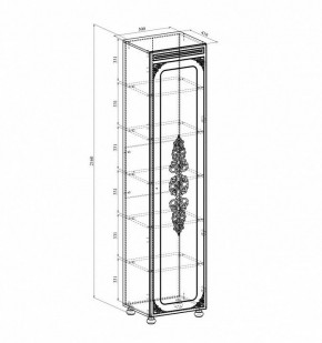 Шкаф для белья Ассоль плюс АС-531К в Асбесте - asbest.mebel24.online | фото 2