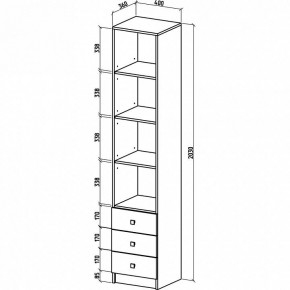 Шкаф для белья Бостон-3 в Асбесте - asbest.mebel24.online | фото 2