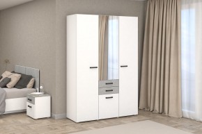 Шкаф Ева (Белый текстурный/Бетонный камень) в Асбесте - asbest.mebel24.online | фото