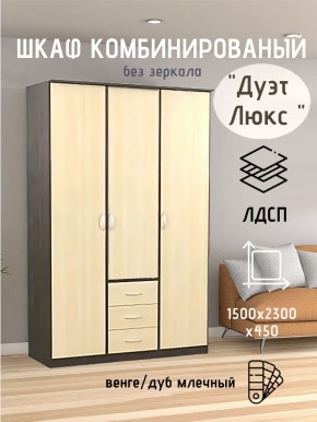 Шкаф комбинированный Дуэт Люкс без зеркала в Асбесте - asbest.mebel24.online | фото 1