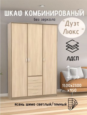 Шкаф комбинированный Дуэт Люкс без зеркала в Асбесте - asbest.mebel24.online | фото 3