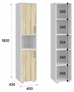 Шкаф комбинированный Оскар ОС-02 в Асбесте - asbest.mebel24.online | фото 4