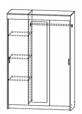 Шкаф-купе Бассо 1300 (Венге/Дуб белфорд) в Асбесте - asbest.mebel24.online | фото 2