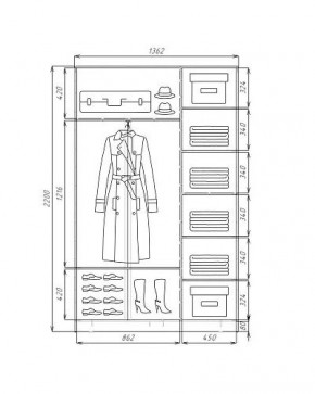 Шкаф-купе ХИТ 22-4-14-77 (420) в Асбесте - asbest.mebel24.online | фото 3