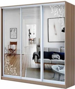 Шкаф-купе ХИТ 23-20/2-656 ОРНАМЕНТ в Асбесте - asbest.mebel24.online | фото