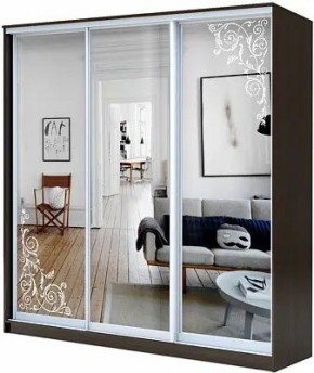 Шкаф-купе ХИТ 23-4-18-656 ОРНАМЕНТ в Асбесте - asbest.mebel24.online | фото