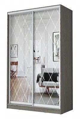 Шкаф-купе ХИТ 24-12/2-66 РОМБ БОЛЬШОЙ в Асбесте - asbest.mebel24.online | фото