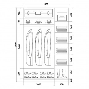 Шкаф-купе ХИТ 24-15-55 (620) в Асбесте - asbest.mebel24.online | фото 3