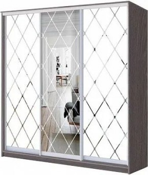 Шкаф-купе ХИТ 24-20/2-666 РОМБ БОЛЬШОЙ МАТОВЫЙ в Асбесте - asbest.mebel24.online | фото